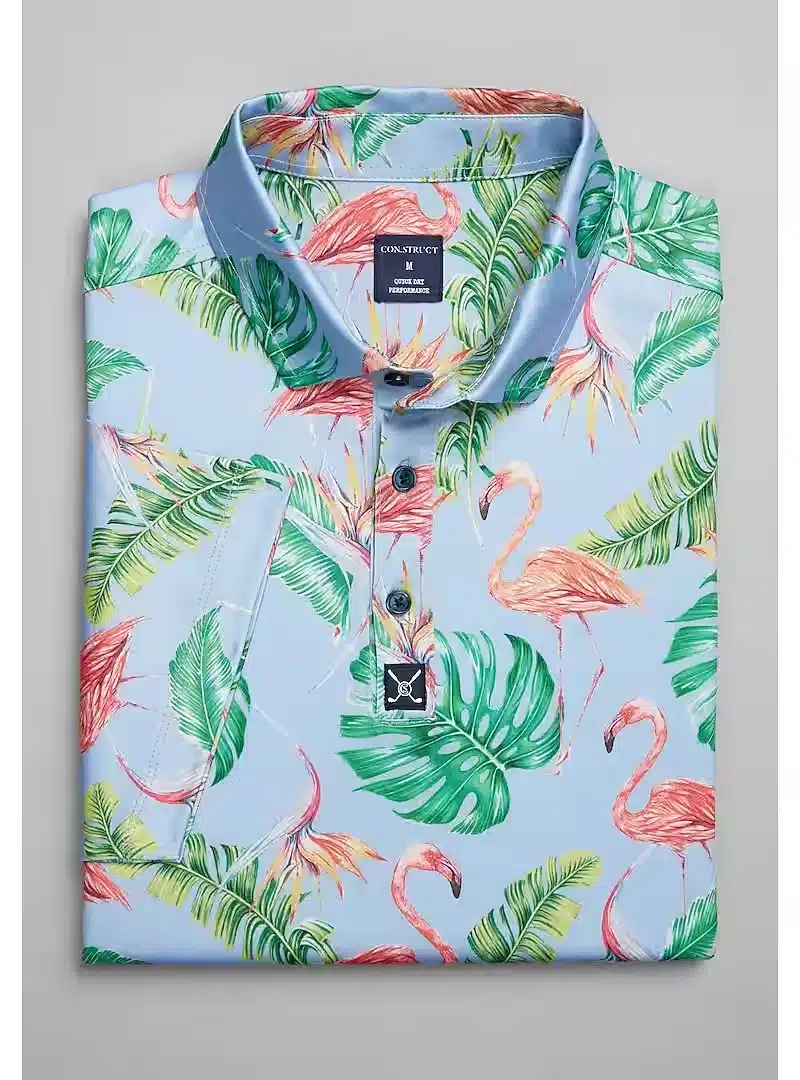 flamingo print polo shirt jos banks