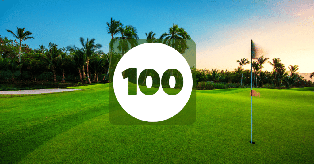 The 100 mark is a common goal for amateur golfers. Photo by Golfpan/Canva.