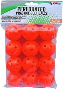 PrideSports PAWB5612 Orange Perforated Practice Balls in ther product packaging