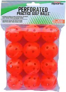 PrideSports PAWB5612 Orange Perforated Practice Balls in ther product packaging