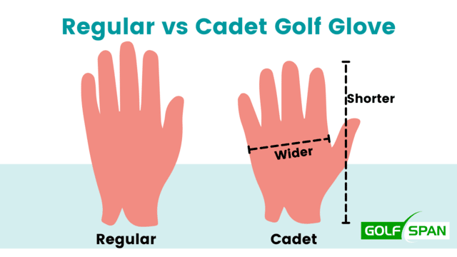 regular vs cadet golf glove