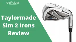 Taylormade sim 2 irons with text