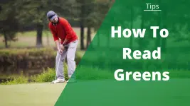 man putting reading greens