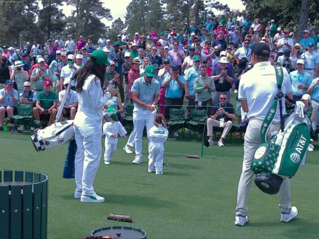 Jordan Spieth on the Par 3 course of Masters 2024 taken by Brendon Elliott