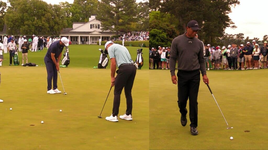 tiger woods and other pros at the masters 2024 taken by Brendan Elliott PGA pro