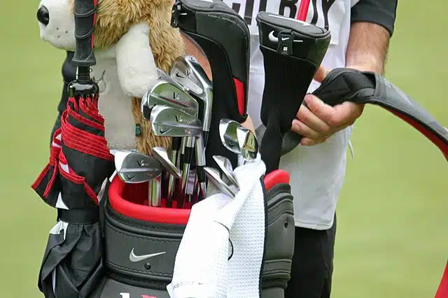 Rory mcilroy club bag and caddie