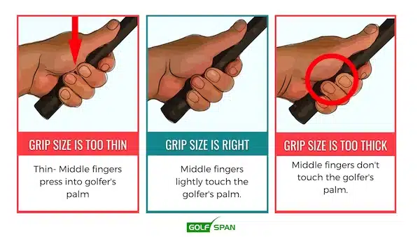 grip is too thin or thick