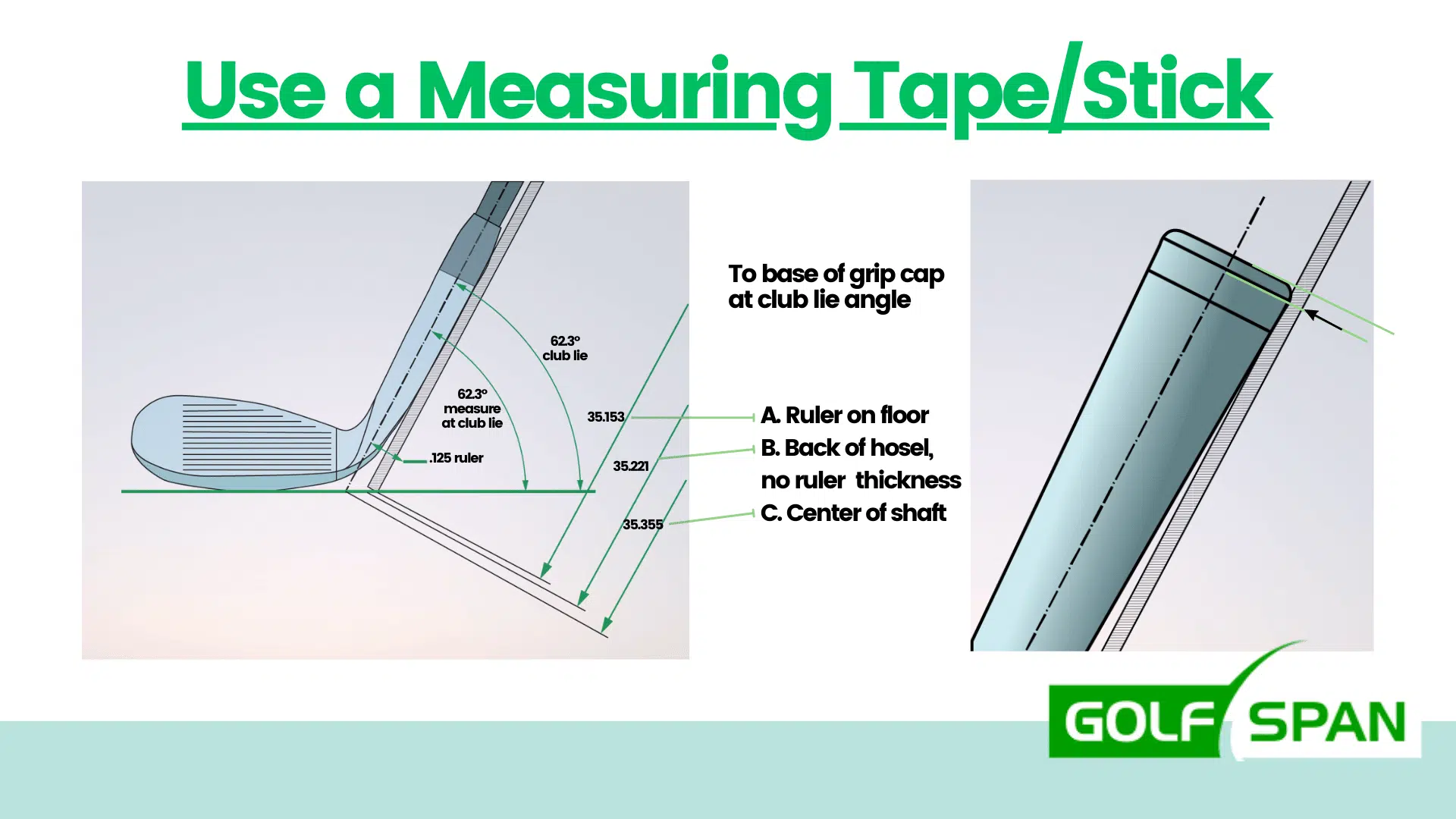 how to measure golf club length