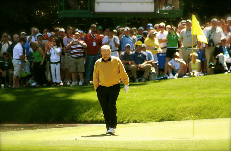 jack nicklaus net worth walking on course at masters