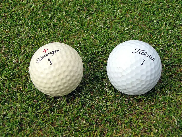 Two golf balls