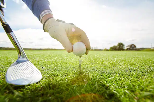 Preparing golf ball