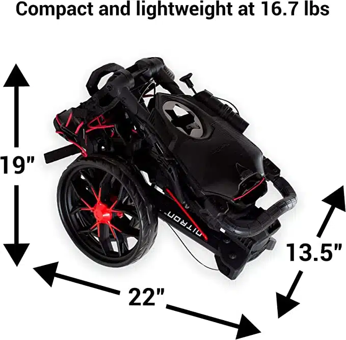 bag boy push cart size