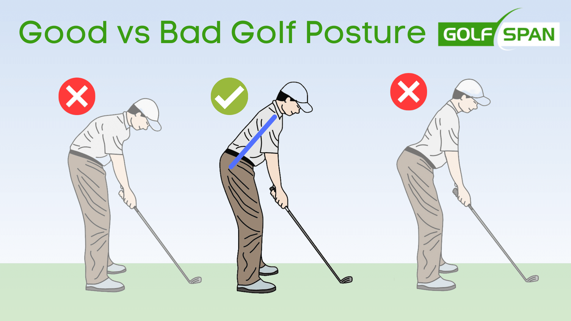 good vs bad golf posture