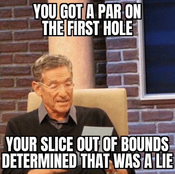 you got a par on the first hole