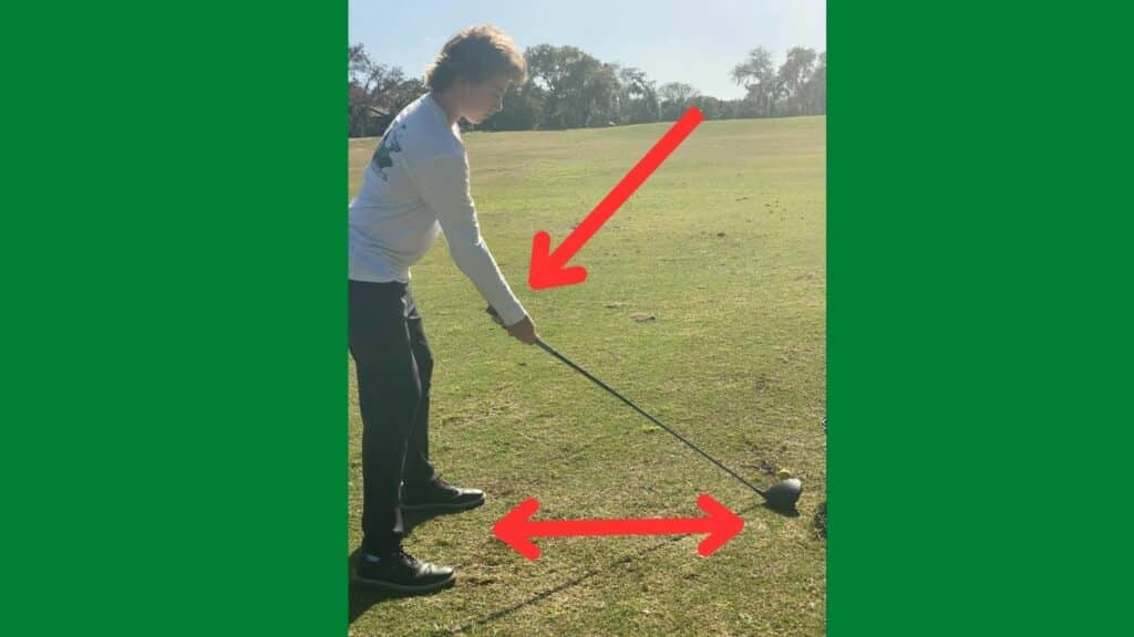 Standing too far to the ball taken by Brendon Elliott, PGA Professional