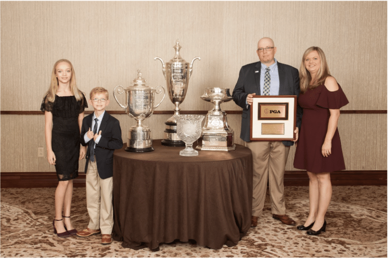 Brendon Elliott pga professional with his family discusses how much golf is too much for marriage