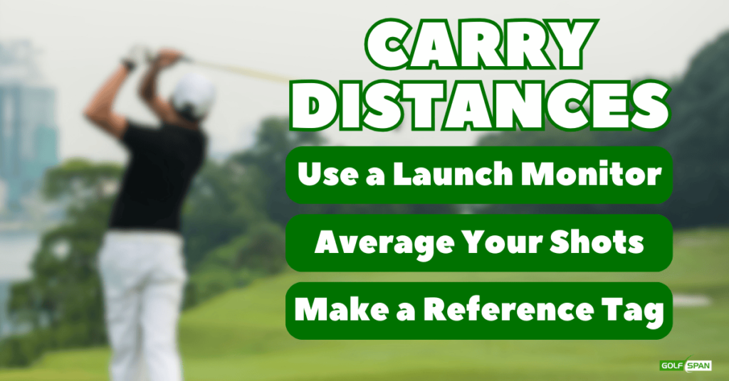 Know your carry distances by tracking your shots and making a reference guide that's specific to you.