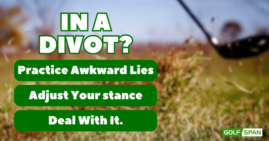 There's not much you can legally do if you're shooting from a divot on the golf course. You can't move your ball, but you can practice for the situation.