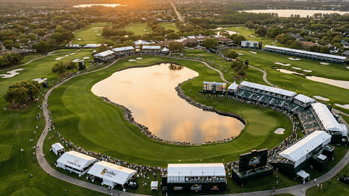 An aerial show of Bay Hill